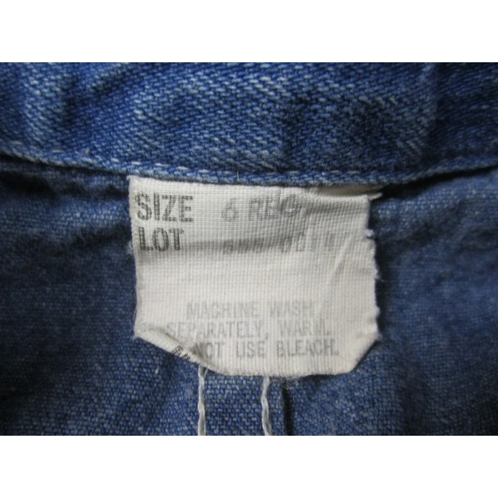 VTG Oshkosh B'Gosh Overalls Boys Sz 6 Blue Denim‎ Jean Mechanic Farmer Full Suit